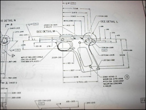 Colt 1911 Pistol Blueprints