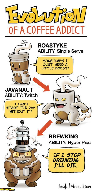 Pokemon Evolution of a Coffee Addict random