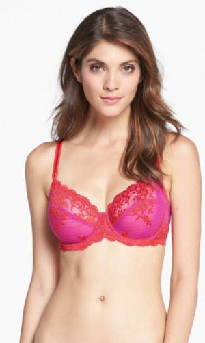 Wacoal Embrace Lace Underwire Bra Red Wild Aster Chinese