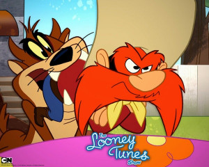 Tasmanian Devil and Yosemite Sam in The Looney Tunes Show