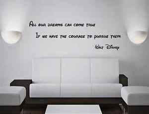 Disney-Wall-Quote-All-our-dreams-can-come-true-Wall-Art-Bedroom ...