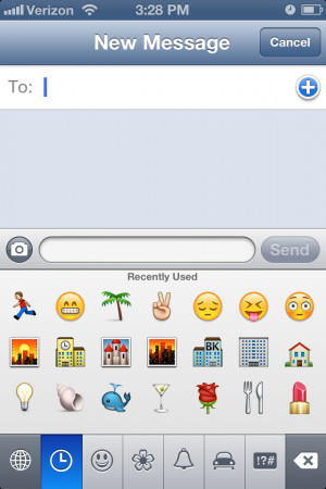 Emoji keyboard (Screencapture by author)