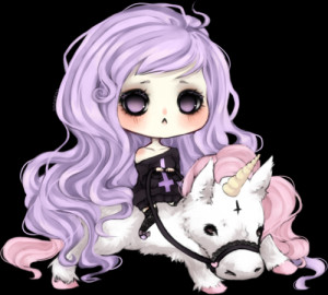 chibi cute My art unicorn pastel goth pastel goth DrawKill