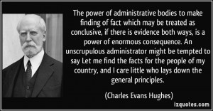 The power of administrative bodies to make finding of fact which may ...