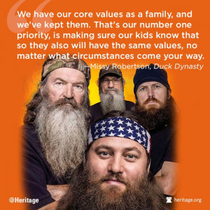 Duck Dynasty - core values