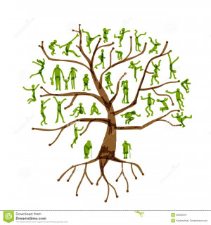 ... tree, relatives, people silhouettes. This is file of EPS10 format