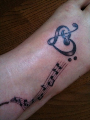 tattoo designs for girls foot. You are here: Home » Best Music Tattoo ...
