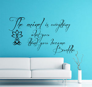 Wall-Decal-The-Mind-is-Everything-Buddha-Quote-Yoga-Home-Decor-Vinyl ...