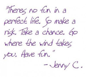 There Is No Fun In A Perfect Life
