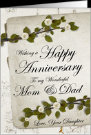 Happy Anniversary to my Wonderful Mom & Dad Love your Daughter card ...