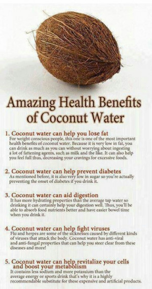 Amazing benefits of coconut water!