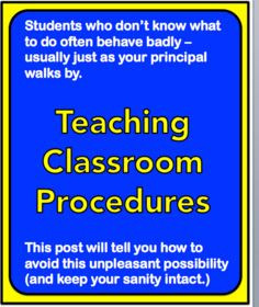 Minds in Bloom: Classroom Procedure Tips and Resources More