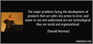 The major problems facing the development of products that are safer