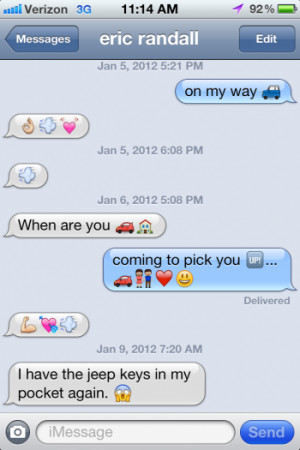 Emoji image texts with iPhone