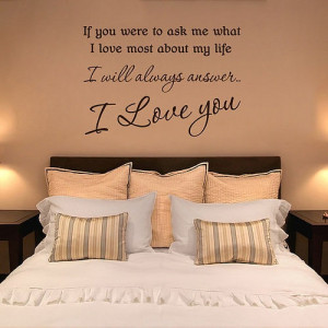 quote above the bed