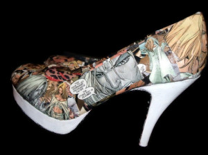 Custom Comic Book Heels - Emma Frost, White Queen, X-Men - High Heels ...