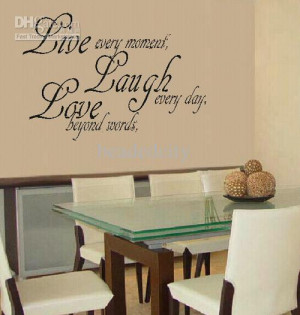 funlife]-modern wall sticker-FAMILY lIVE LAUGH LOVE vinyl wall quote ...