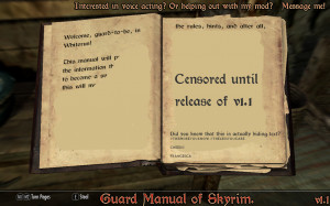Skyrim Guard Manual by Francesca M