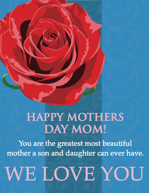 Happy Mothers Day Mom we love you (Greeting card)