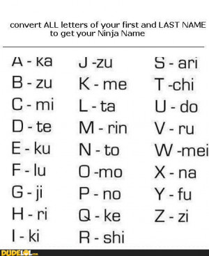 Ninja Name, what is it?