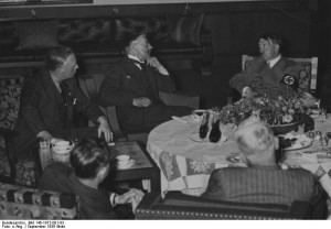 ... Chamberlain, and Hitler at the Munich Conference, Germany, 30 Sep 1938