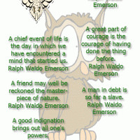 Half-Fold Bookmark with Emerson Quote