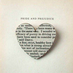 Pride and Prejudice Heart Brooch - Bookish