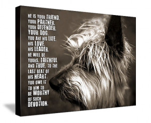 Dog PET Lover MANS best friend Loss of Pet Portrait Art words photo ...