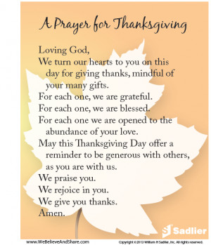 ... thanksgiving and gratitude with A Prayer for Thanksgiving prayer cards