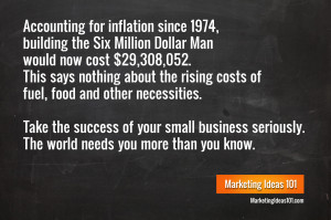 for inflation since 1974 building the six million dollar man ...