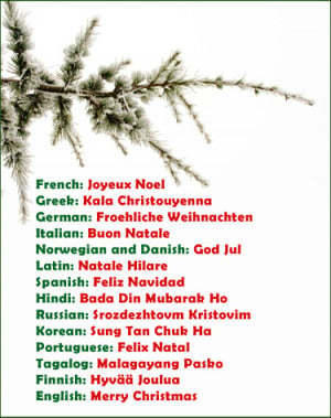 Christmas In All Languages