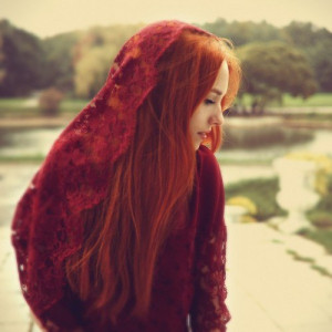 beautiful, ginger, girl, red hair