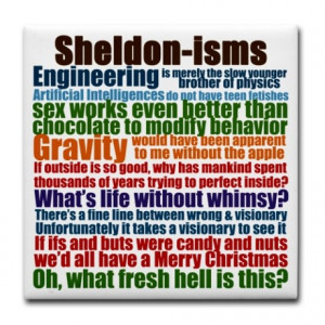 sheldon quotes | Sheldon Quotes Tile Coaster by QuotableTV