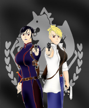 Fma Riza Hawkeye Tatoo Wall