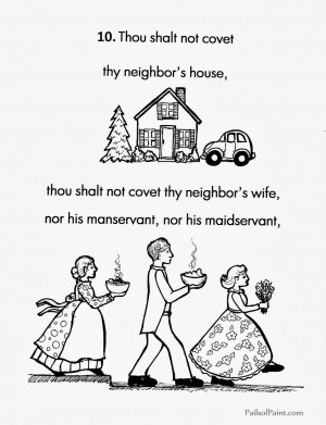 The 10th Commandment Coloring Pages