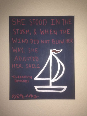Elizabeth Edwards Sailboat Quote by SratsStyle on Etsy, $20.00