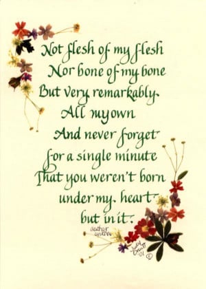 Adopted Child's Poem : Cards and Prints : Baby Blessings