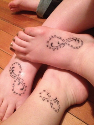 sisters infinity tattoo design