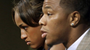 ... now-husband Ray Rice knocking her unconscious in a casino elevator