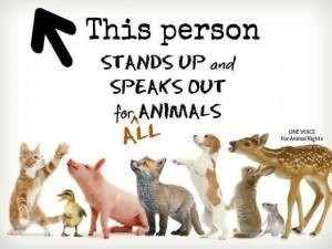 Always stand up for other living, breathing sentient beings and be ...