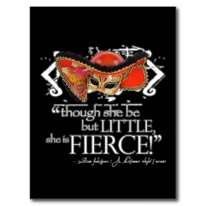 Shakespeare Midsummer Night's Dream Fierce Quote Post Cards