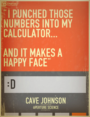 funny portal Cool signs portal 2 calculator cave johnson lemons mantis ...