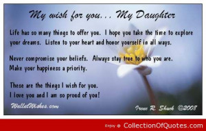 My Wish For You My Daughter | Picture Quotes
