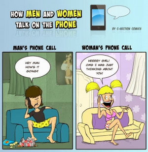 Talking On The Phone - Men Vs. Women (5 pics)