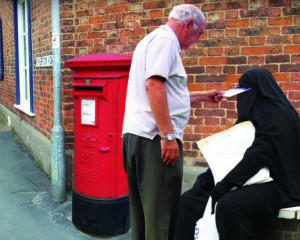 Funny photos funny mailbox burqa envelope