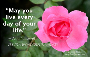Good morning Friday quotes – May you live every day of your life ...