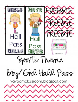 Classroom Freebies Too Hall Passes Designs