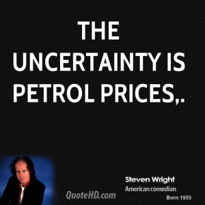 The uncertainty is petrol prices,.