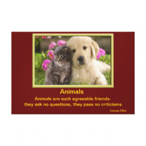 Animals inspirational quotes 2 stretched canvas prints