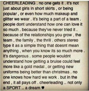 Cheerleading is a sportt.